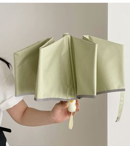 Parapluie pliable automatique de couleur unie avec protection solaire UPF50+ résistant aux UV, parapluie pliable personnalisé pour les voyages - Product Image 3