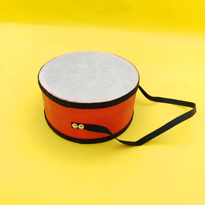 Wholesale Handheld Percussion Tambourines Handmade Wooden Hand <b>Drum</b> with Strap for Stage and Parade Events - Product Image 4