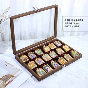 Thangka Storage Box Rectangular Wooden <b>Display</b> <b>Case</b> With Lid For Dust Protection Desktop Use 6 Layer Organizing Box - Product Image 2