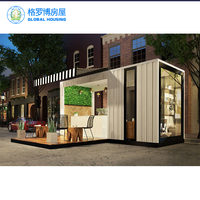 Pengiriman wadah rumah bar portabel toko kopi Prefab piring baja Modular rumah Real Estate