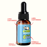 Complément alimentaire pour animaux de compagnie 60 ml, digestion, santé du foie, anti-démangeaisons, soin de la peau et du pelage, soutien immunitaire, GOUTTE AVEC GELEANTE ET GUEUFE, gouttes liquides pour animaux de compagnie