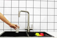 Robinet d'eau chaude et froide de cuisine en acier inoxydable commercial avec robinet d'eau mitigeur à osmose inverse 3 pouces