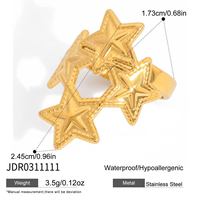 Bague Gaovo en acier inoxydable plaqué or 18 carats avec motif étoile superposée pour femme, bijou tendance et élégant pour le quotidien