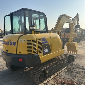 Prix usine Komatsu PC56 ORIGINAL Excavatrice d'occasion 5 tonnes 6 tonnes, excavatrice de seconde main à bas prix, vente chaude - Product Image 1