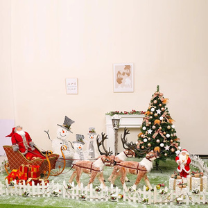 50*65CM grandes alces navideños y renos accesorios de escena forma de ciervo decoraciones fábrica al por mayor adorno navideño Reno - Product Image 3