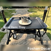 Andador ligero plegable de aluminio de estilo europeo para adultos con cable de freno para deshabilitar TRA01