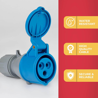 Câble d'extension électrique répartiteur 16 A mâle-femelle, prise 3 broches, adaptateur de raccordement 2 voies pour camping-car et caravanes