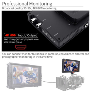 FEELWORLD FW703 7-inch 3G-<strong>SDI</strong> 4K HDMI on Camera <strong>Monitor</strong> 7" IPS with <strong>SDI</strong> 4K HDMI Touch Screen Dslr Field <strong>Monitor</strong> - Product Image 5