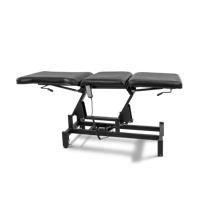 Fauteuil de tatouage électrique ergonomique réglable en hauteur, table de piercing mobile en cuir noir rembourré, poste de travail pour artiste, mobilier de salon