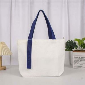 Sac fourre-tout en toile de coton personnalisé avec logo, grande capacité, haute qualité, bandoulière recyclée, marque Yixin - Product Image 1