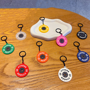 Wholesale New Silicone Keychain 3d Cute Soft Toy Keychain Luxury <b>Mini</b> <b>Gym</b> Dumbbell Fitness Tools Fitness Keychains for <b>Bag</b> Bulk - Product Image 6