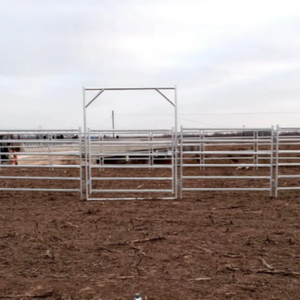 Panel pagar kuda besi penggunaan tugas berat 6 kaki 12 kaki galvanis/panel pena bulat panel peternakan/panel Corral kuda - Product Image 1