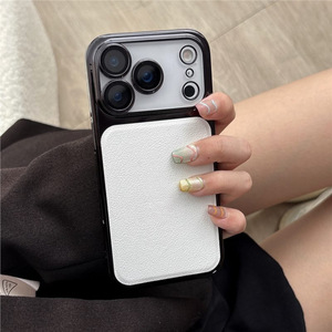 เคสโทรศัพท์หนังเทียมบางเฉียบสำหรับไอโฟน 17 โปรแม็กซ์ฝาครอบป้องกันกันกระแทกสีน้ำตาลสีส้มสีขาวสีดำสีเทา - Product Image 4