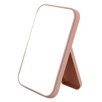 Miroir de maquillage de bureau portable simple et pliable en plastique ABS avec support Gmagic