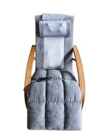 Fauteuil de massage électrique de luxe en coton et lin respirant, avec fonction shiatsu, vibration, chauffage et balancement, pour le corps entier, zéro gravité, capacité 150 kg