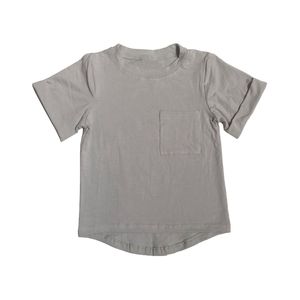T-shirt d'été en coton pour bébés et jeunes garçons, à manches courtes pliées, vêtements décontractés pour enfants, jersey - Product Image 6