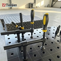Table de soudage modulaire 3D en acier nitrué D28, système de serrage de précision anti-éclaboussures, plateforme d'outillage industriel
