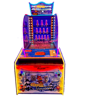 Machine de jeu de rédemption de tickets à monnayeur, équipement d'amusement intérieur Crazy Clown, jeu d'arcade de lancer de balles et de loterie pour intérieur