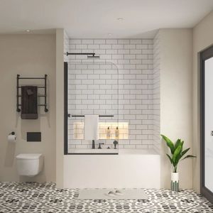 Custom Over vasca da bagno schermo <span class=keywords><strong>doccia</strong></span> senza cornice porta in vetro temperato vetro trasparente porta vasca da bagno - Product Image 5