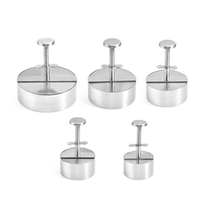 Hamburgers maison en acier inoxydable outil rond Burger Patty Maker pour cuisine BBQ Sandwich - Product Image 2