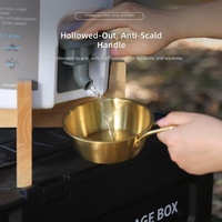 Série de bols à saké en acier inoxydable 304, tasses à vin de riz de style coréen, légères et portables, vaisselle d'extérieur pour le camping et les pique-niques