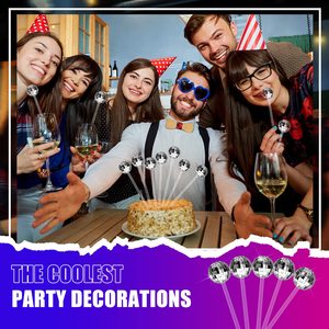 Decoraciones <span class=keywords><strong>de</strong></span> Fiesta con Logotipo Personalizado, Bola <span class=keywords><strong>de</strong></span> Discoteca <span class=keywords><strong>de</strong></span> Acrílico Plateado, Agitador <span class=keywords><strong>de</strong></span> Bebidas, Café, Cócteles - Product Image 5