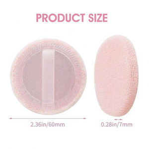 Esponja de Maquillaje Lavable, Redonda, para Uso en Seco, para Base de Maquillaje, Color Rosa, Suave, Esponjas de Belleza - Product Image 4