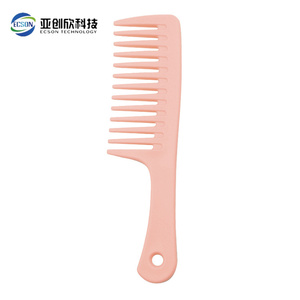 Peine de cuchillo grande, hombres y mujeres, pelo largo, agujeros redondos, cabello de peluquería portátil para el hogar, peine de cabeza de diente grueso, peine plano de plástico - Product Image 4