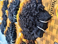 Lot de Cheveux Durables 6 Pièces en Un 10"12"14" 200 Grammes Tissages en Cheveux Humains Bouclés en Spirale Teints par Immersion