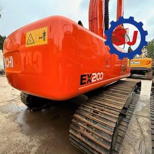 Excavadora Hitachi EX200 de 20 Toneladas, Equipo de Construcción Hidráulico Usado, Color Naranja, Montada sobre Orugas - Product Image 5