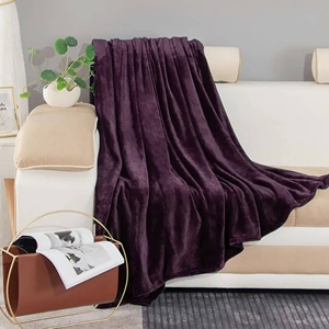 TD viola Super morbido peluche caldo e accogliente coperta di flanella da letto