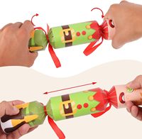 Craquelins de Noël personnalisables avec finition en gaufrage Fournitures de fête Boîte-cadeau avec blague et prix Conception en carton fait main
