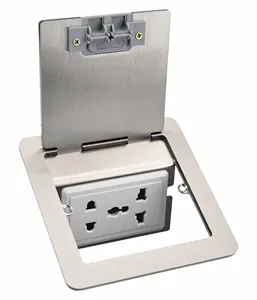 Factory direct selling aluminum open type floor sockets high quality power outlet box universal outlet