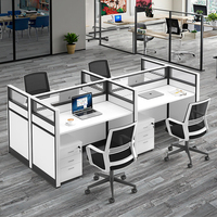 Zitai – Table de travail moderne pour 2 à 6 personnes, en MFC durable, pour bureau, poste informatique, ou espace de travail ouvert (cubicle)