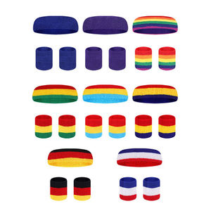 أربطة رأس ، أطقم أساور معصم للنساء والرجال والفتيات والفتيان ، أربطة عرق رياضية مريحة ، أربطة كرة سلة للعرق - Product Image 3