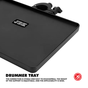 Beatello Vassoio Professionale Nero per Percussioni, Piccole Dimensioni, Connessione Stabile, Realizzato in Lega d'Acciaio di Alta Qualità, Accessori per Batteria - Product Image 6