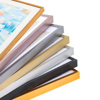 Bingkai Aluminium Alloy yang Disikat untuk Dinding, Bingkai Lisensi Bisnis & Poster, Pajangan Gambar Logam Minimalis Modern