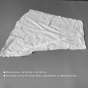 Paños de Limpieza Reciclados de Buena Absorción, Paños Blancos para Limpiar, 100% Algodón, No Aptos para Limpieza - Product Image 3