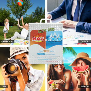 Mua số lượng lớn cách điện đáy vuông mát Túi Tote Túi tái sử dụng túi isotherme lý tưởng cho các cửa hàng tồn kho và tủ lạnh lưu trữ - Product Image 3