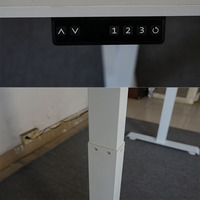 Bureau de travail blanc réglable en hauteur, silencieux, avec double moteur et réducteur de vitesse, ergonomique, assis-debout motorisé pour usage commercial
