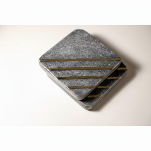 Posavasos de mármol blanco más vendido, posavasos de té de piedra de mármol con incrustaciones de Metal y sublimación Natural, posavasos de precio al por mayor personalizados - Product Image 1