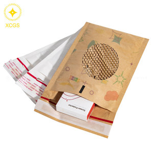 100% phân hủy sinh học tổ ong bưu phẩm <span class=keywords><strong>Kraft</strong></span> phong bì vận chuyển gửi thư bao bì giấy nâu với logo - Product Image 4