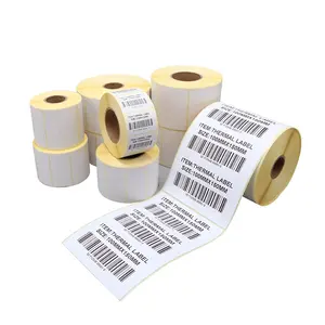 Étiquettes autocollantes imperméables personnalisées pour imprimante à jet d'encre rouleaux d'étiquettes thermiques 4x6