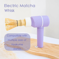Fouet à matcha électrique automatique en plastique BAMbus avec réglage à trois vitesses, design moderne pour la maison et le bureau