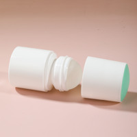 Rechargeable 30ml 60ml PP Couvercle Rond En Plastique Couvercle Plat Déodorant Tube En Plastique Vide Rouleau sur Bouteille Cosmétique