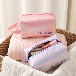 Gradient Polyester <b>Cosmetic</b> Bag Zipper Makeup Pouch Portable Toiletry Organizer Travel <b>Storage</b> Case - Product Image 4