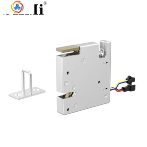 Cerradura electromagnética inteligente sin llave XG7580 con palanca de liberación de emergencia frontal, cilindros de cerradura, DC12V 24W 2A, tensión de tracción de 80-100KG - Product Image 3