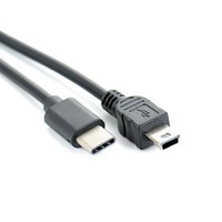 Kabel pengisi daya Data Tipe C pria Ke Mini B 5 Pin Male USB OTG untuk kamera ponsel cerdas dan komputer