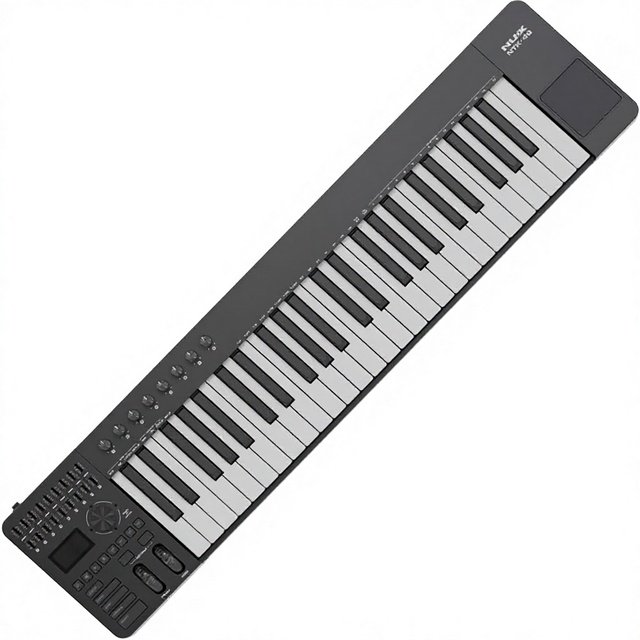 NUX NTK-49 49-Key MIDI Keyboard Controller 9 Faders 8 Control Knobs Built-In Mouse Control Pad Multiple Creative Performance