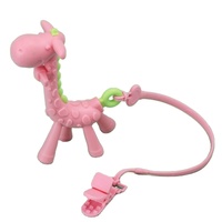 Clips de sucette en silicone souple coloré chaîne de sucette pour bébé pour dentition